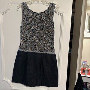 Hannah Jo Beaded Vintage Mini Dress